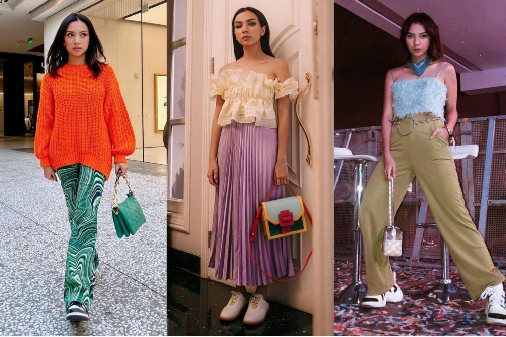 10 OOTD dengan Perpaduan yang Colorful ala Nazla Alifa, Menarik Atensi
