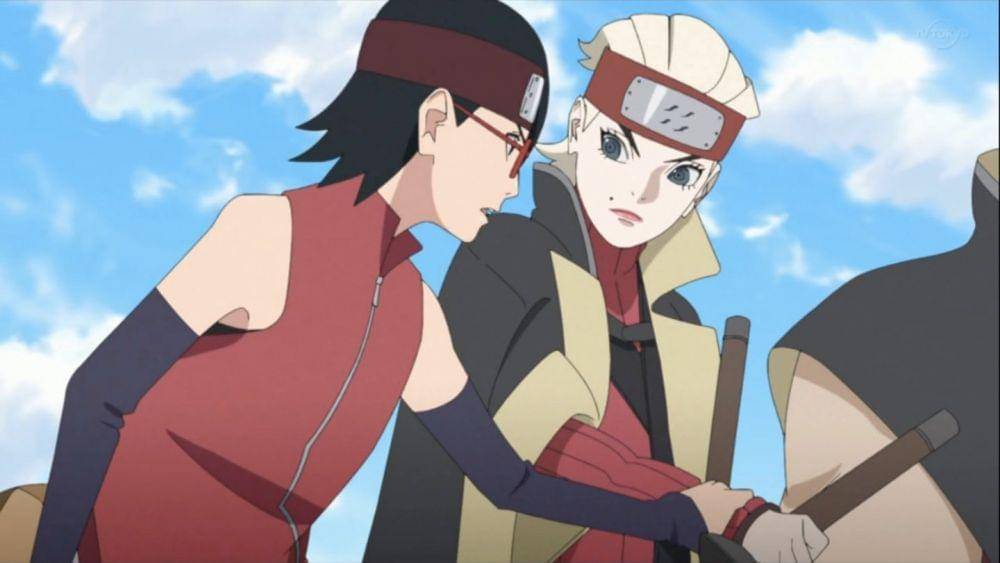 Sarada dan Buntan. (Dok. studio pierrot/Boruto)