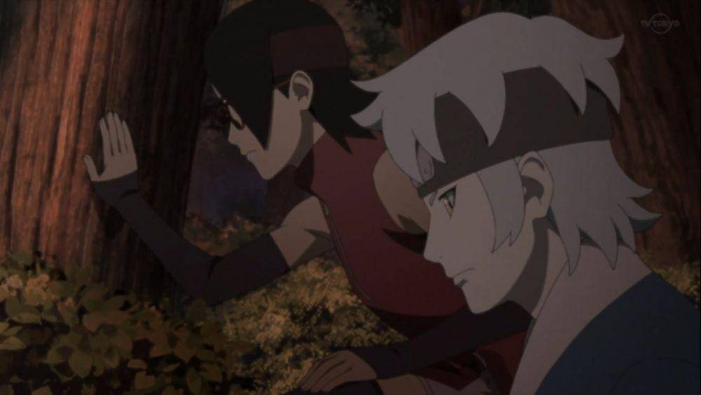 Sarada dan Mitsuki. (Dok. studio pierrot/Boruto)