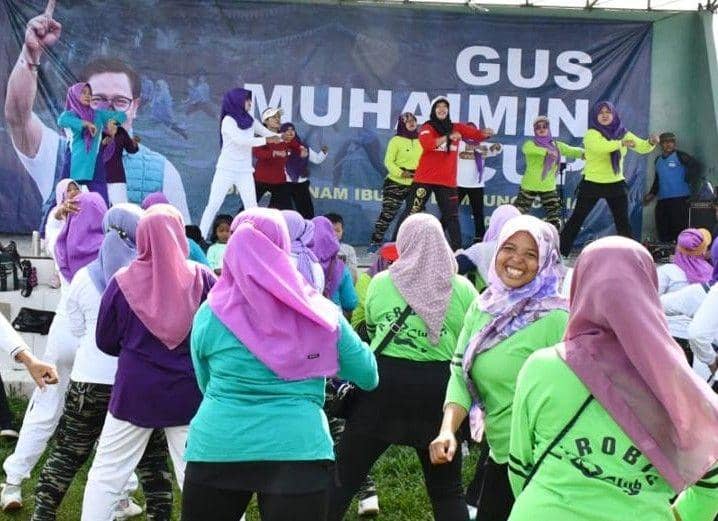 Kumpulan pegiat senam Lampung Timur tergabung Senam Lampung Ceria, mendeklarasikan dukung Muhaimin Iskandar atau akrab disapa Gus Ami maju Pilpres 2024. (IDN Times/Istimewa)