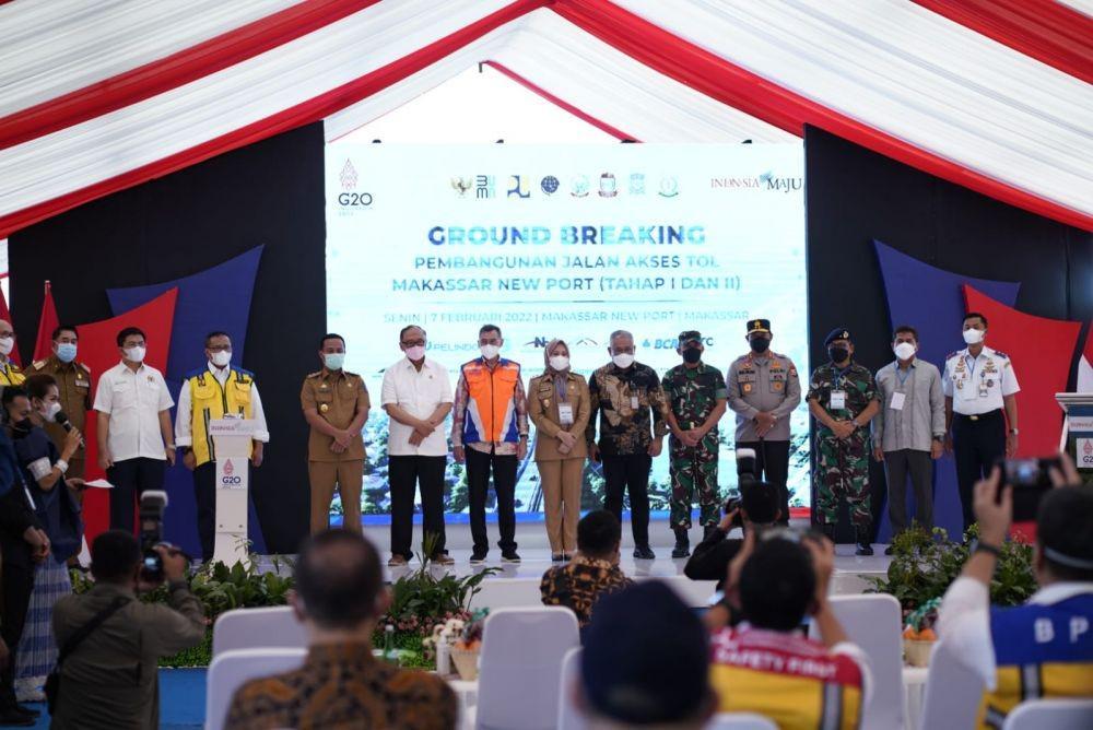 Pembangunan Jalan Akses Tol Pelabuhan Makassar New Port Dimulai