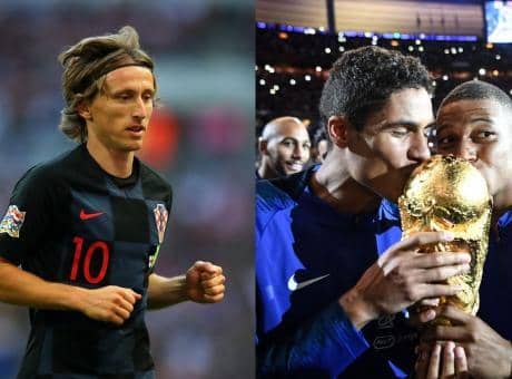 Luka Modric dan Raphael Varane pada final Piala Dunia 2018. (calciomercato.com)