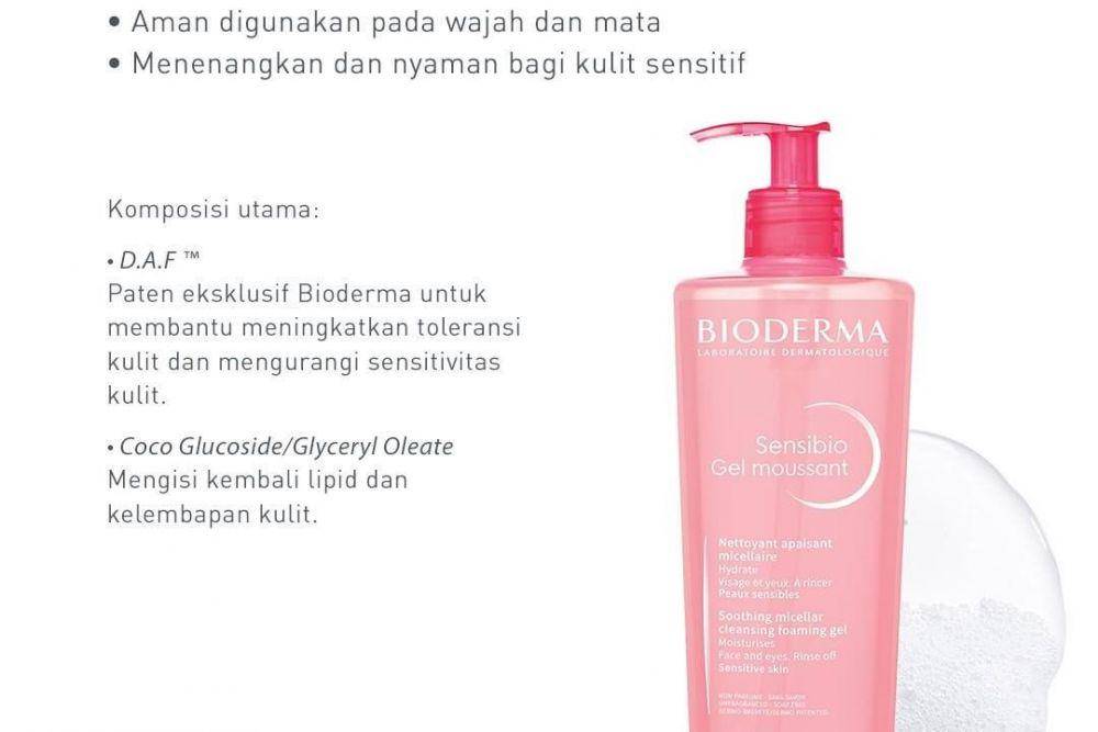 Bioderma Sensibio Gel Moussant 200 ml (instagram.com/bioderma_indonesia)