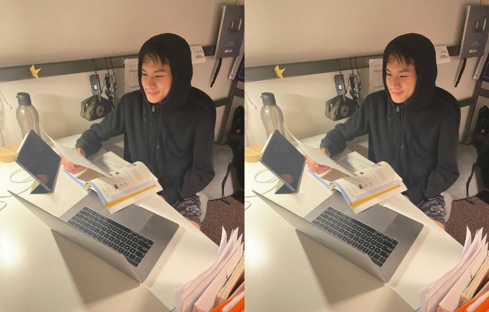 potret Leonardo Edwin yang sedang belajar (instagram.com/leo_edw)