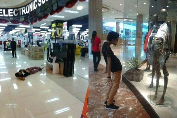 10 Potret Kelakuan Lawak Orang di Mal, Urat Malunya Putus Nih!