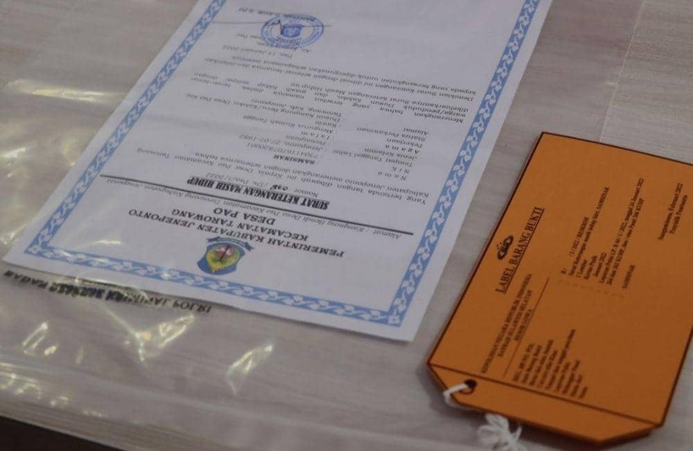 Ekspos tangkapan kasus pemalsuan di kantor Polres Gowa. / Dok. Humas Polres Gowa