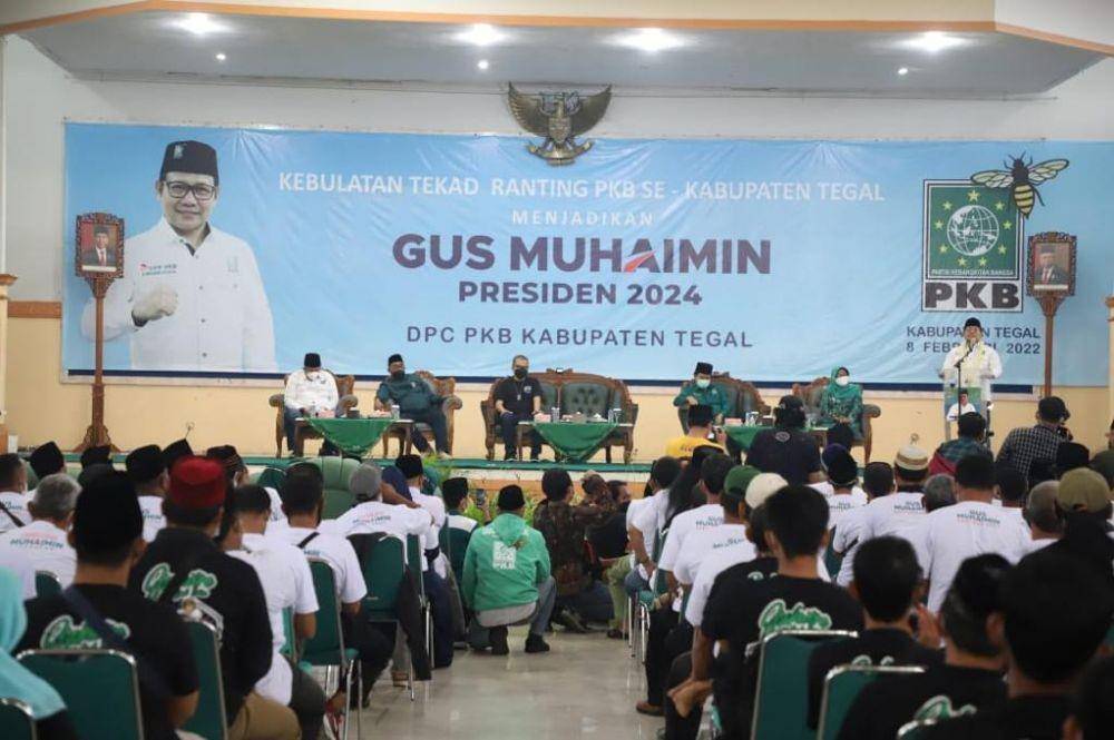 Acara kebulatan tekad pengurus Ranting PKB se-Kabupaten Tegal menjadikan Muhaimin Iskandar sebagai Presiden 2024 (Dok. PKB Jateng)