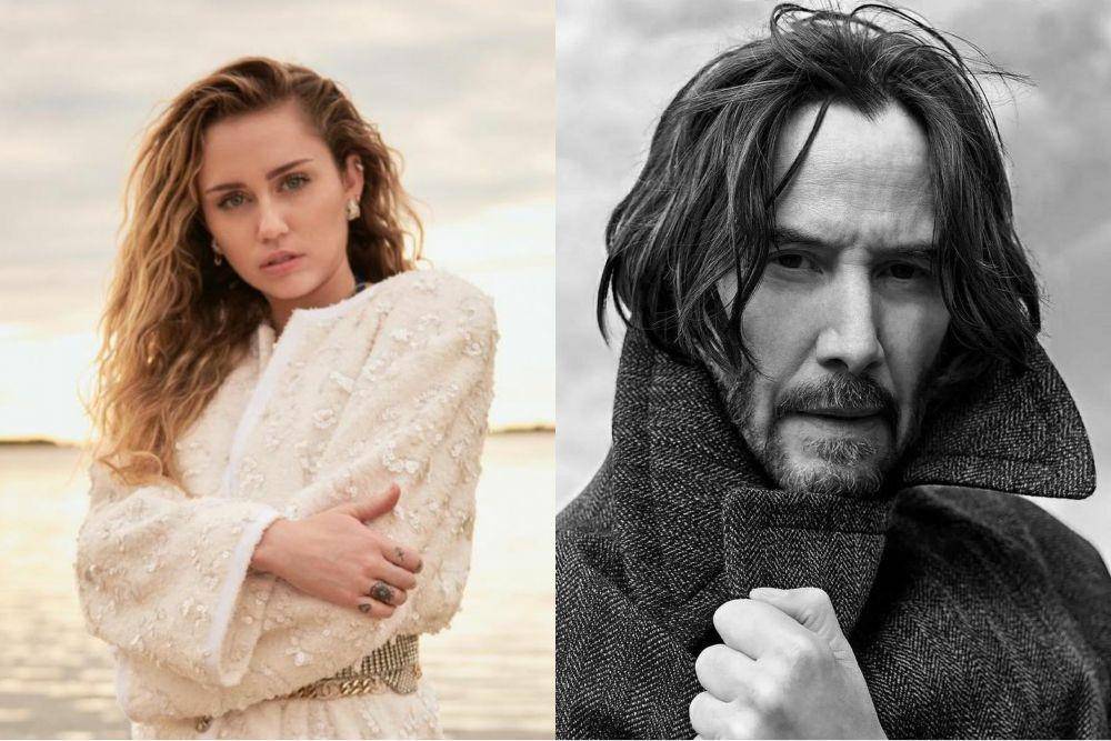 Miley Cyrus dan Keanu Reeves (Instagram.com/mileycyrus | instagram.com/keanureevesofflcial_)