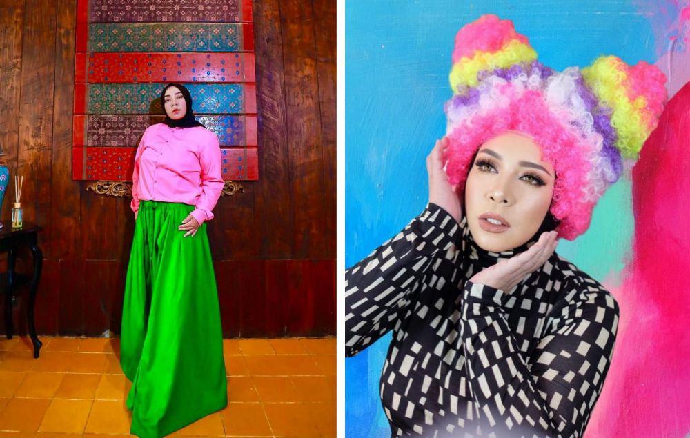 9 Potret Style Tabrak Warna ala Melly Goeslaw, Gayanya Kece!