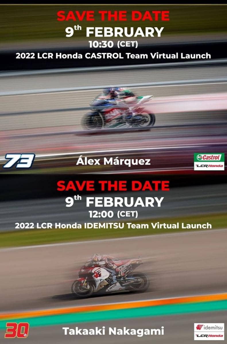 jadwal peluncuran motor LCR Honda (twitter.com/lcr_team)