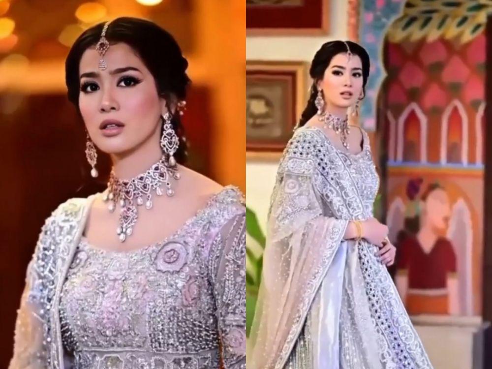 9 Pesona Bunga Zainal Pakai Lehenga, Dikira Mirip Song Hye Kyo!