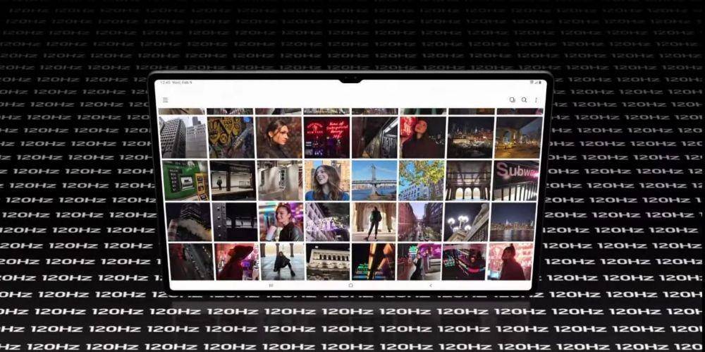 layar Samsung Tab S8 yang mendukung refresh rate 120Hz (Dokumentasi Samsung)