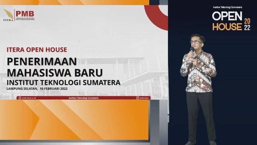 Institut Teknologi Sumatera (ITERA) kembali mengadakan kegiatan Open House secara virtual sebagai ajang mengenalkan kampus kepada calon mahasiswa, Kamis (10/2/2022). (Dok. ITERA).