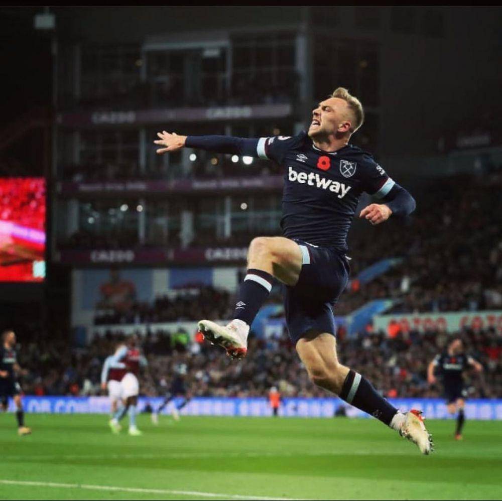 Jarrod Bowen sedang selebrasi (instagram.com/jarrodbowen)