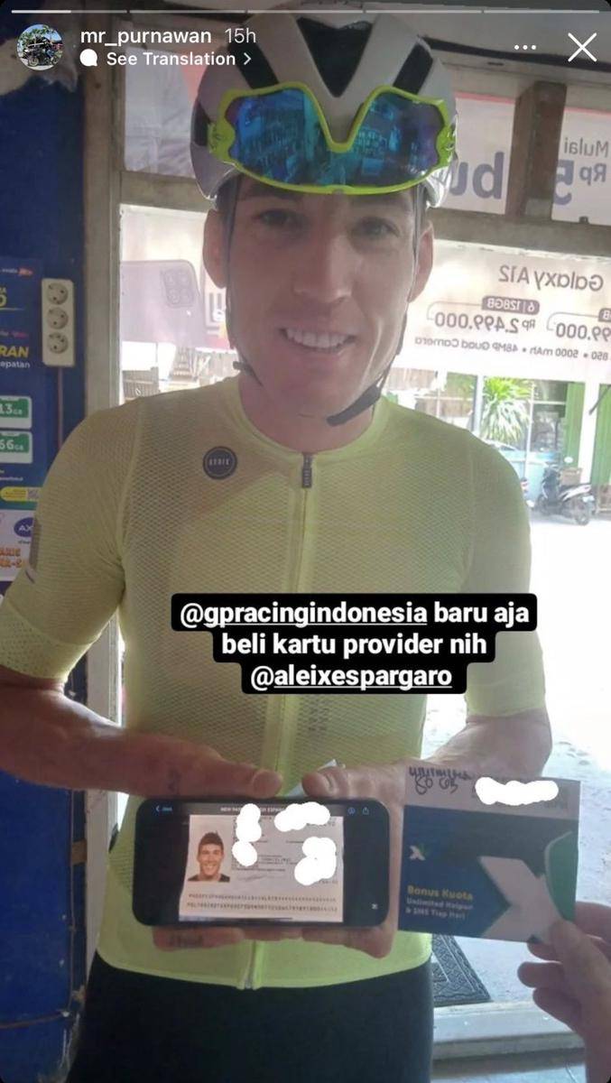 momen kocak pembalap MotoGP di Lombok (instagram.com/mr_purnawan)