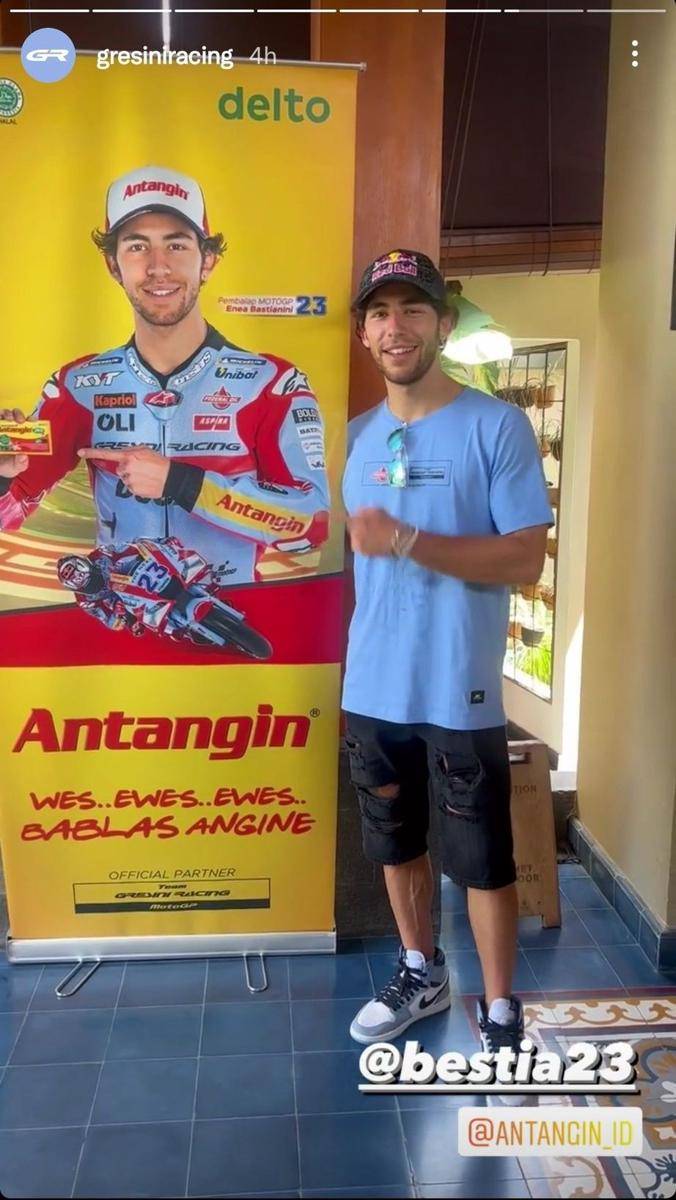momen kocak pembalap MotoGP di Lombok (instagram.com/gresiniracing)