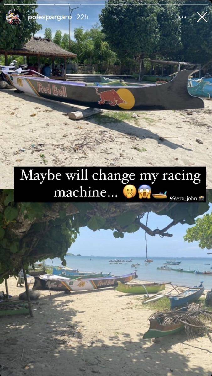 momen kocak pembalap MotoGP di Lombok (instagram.com/polespargaro)