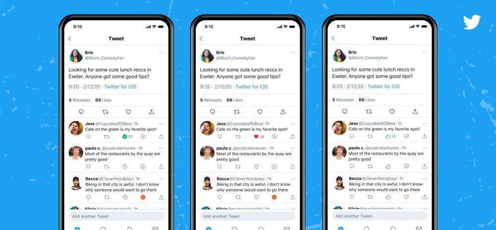 fitur downvote pada reply Twitter (twitter.com/@TwitterSupport)