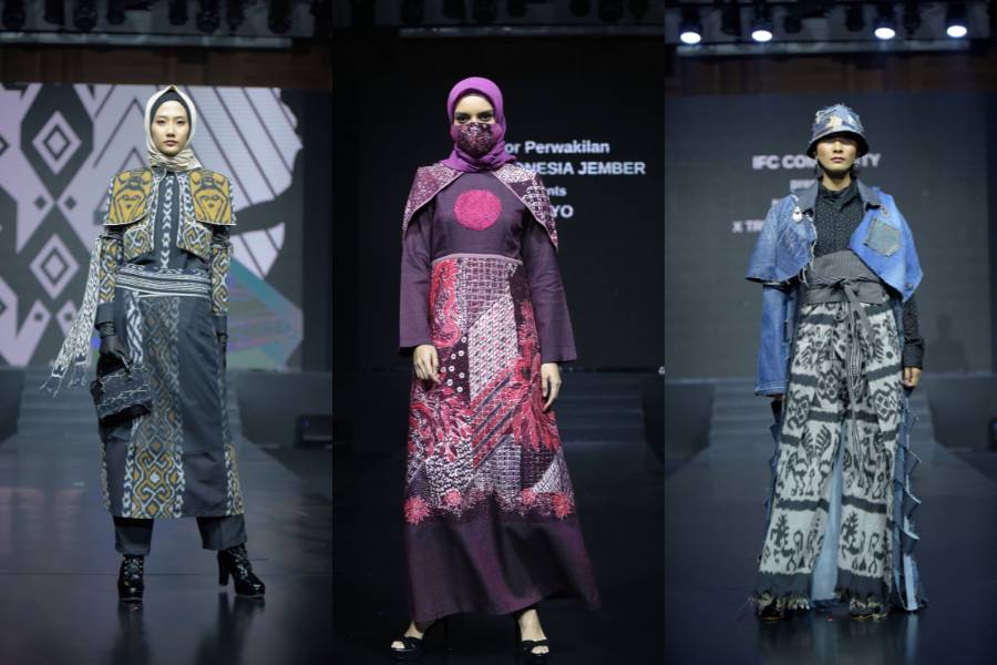 Inspirasi gaya modern dari paduan kain tradisional dalam acara Jakarta Fashion Trend 2022. 9 Februari 2022. (dok. Jakarta Fashion Trend 2022)