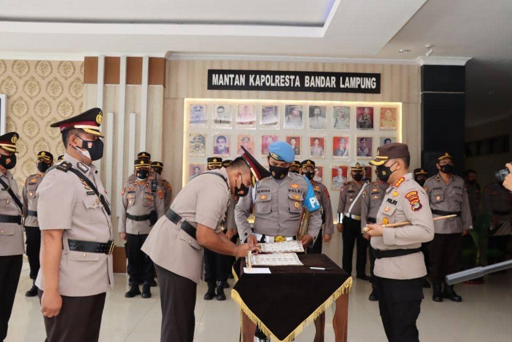 Sertijab Polresta Bandar Lampung, 6 Perwira Menengah Berganti Jabatan