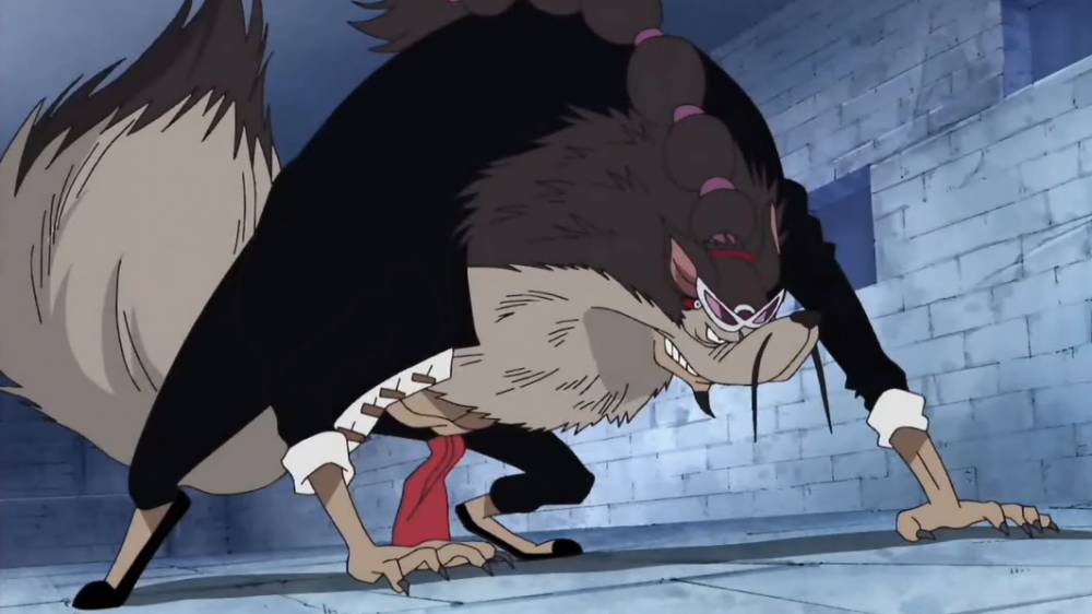 ilustrasi karakter Jabra dalam wujud serigala (dok. Toei Animation/One Piece)