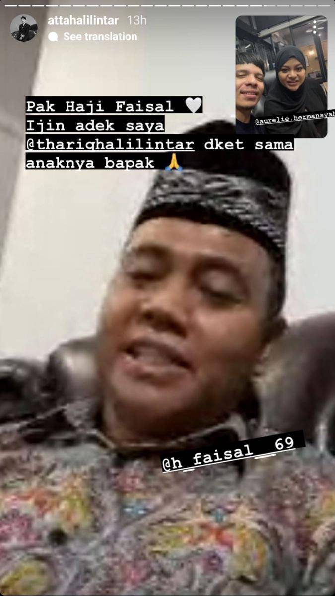 Thariq Halilintar bertemu orang tua Fuji (Instagram.com/attahalilintar)
