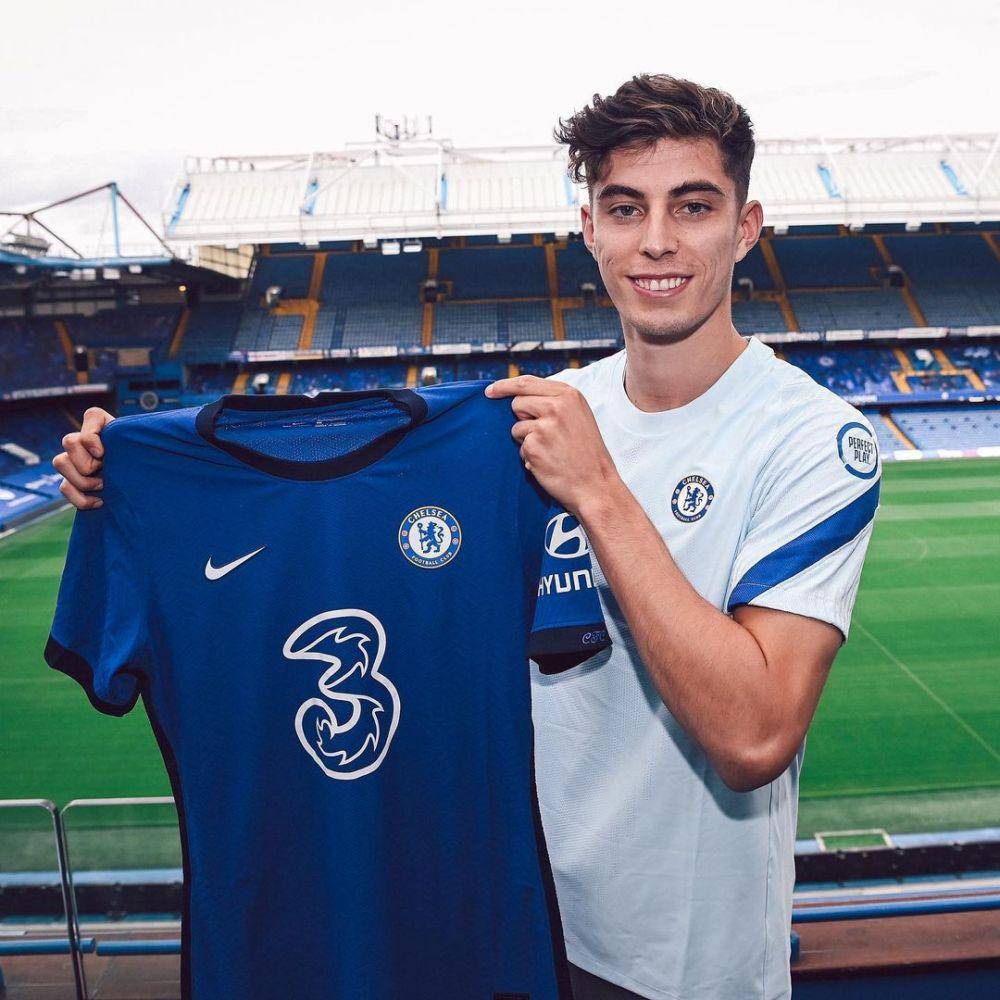 potret Kai Havertz saat tiba diperkenalkan Chelsea (instagram.com.kaihavertz)