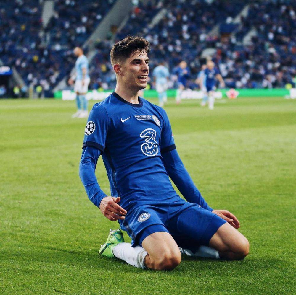 Kai Havertz melakukan selebrasi setelah mencetak gol penentu kemenangan di partai final Liga Champions (instagram.com/kaihavertz29)