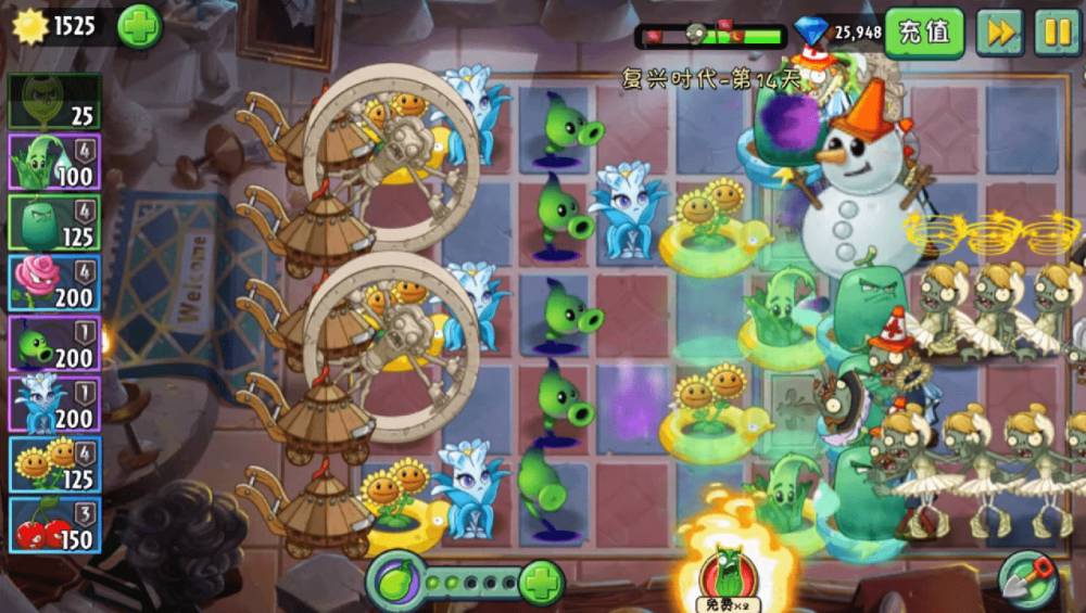 gameplay di Renaissance Age (dok. Talkweb Games/Plants vs. Zombies 2 versi China)