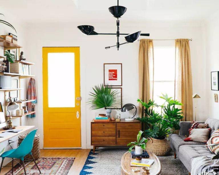 ilustrasi dekorasi ruang tamu dengan konsep open space (Dabito via realhomes.com)