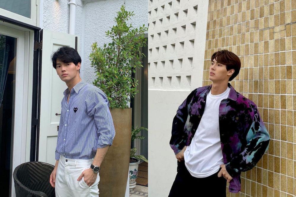 9 Inspirasi Padu Padan Atasan Motif ala Win Metawin, Super Stylish!
