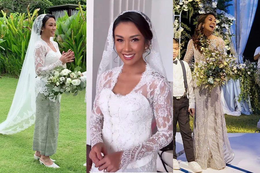 10 Ide Makeup dan Gaun Pernikahan Melanie Putria, Elegan Banget!