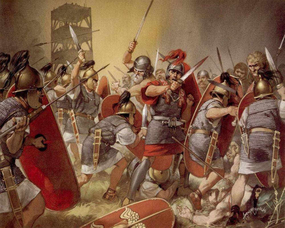 ilustrasi pertempuran Romawi (historyanswers.co.uk)