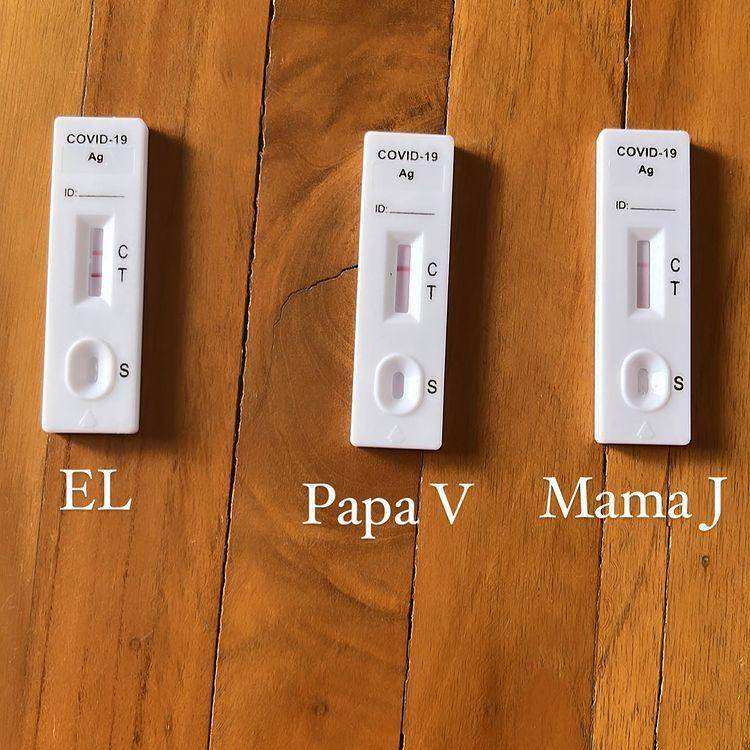 potret hasil antigen El, Vincent dan Jessica (instagram.com/v.andrianto)