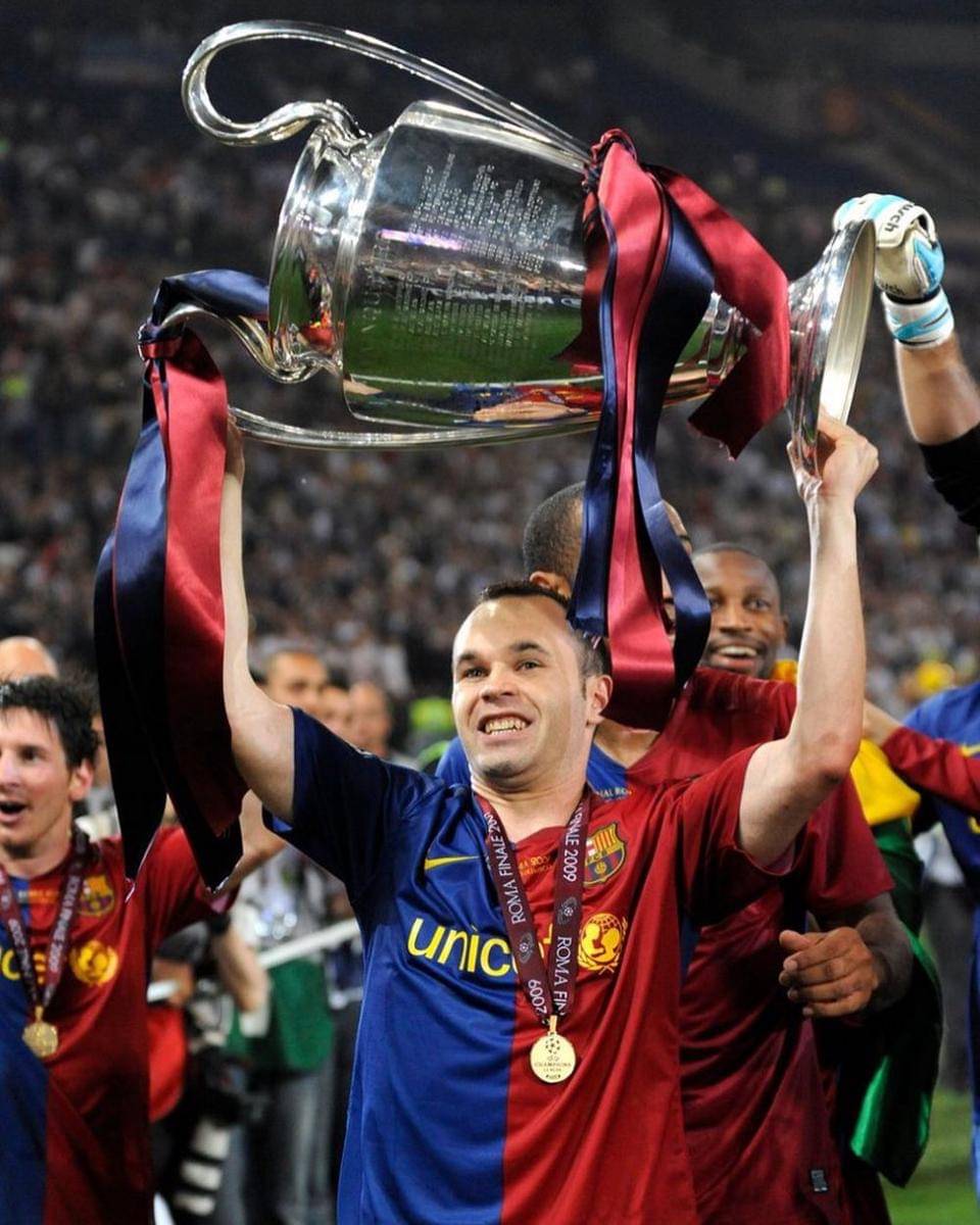 Andres Iniesta memenangkan gelar liga Champions bersama Barcelona (instagram.com/andresiniesta8)