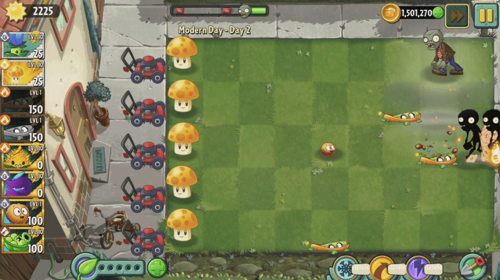gameplay Explode-o-Vine (dok. PopCap Games/Plants vs. Zombies 2)