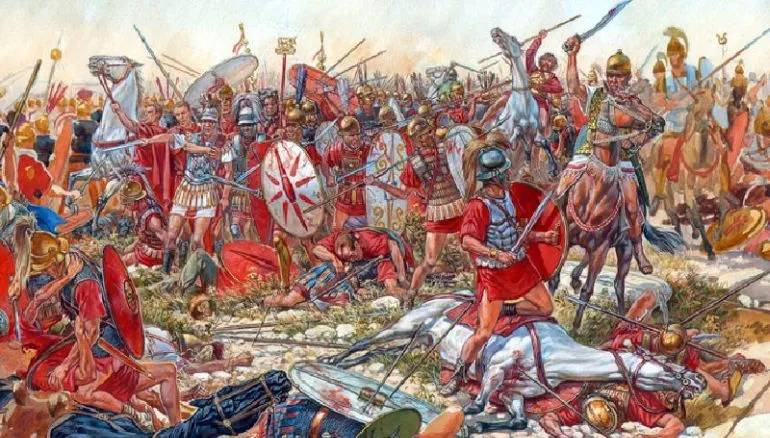 ilustrasi pertempuran Cannae (realmofhistory.com)