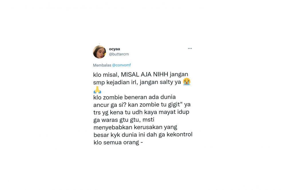9 Cuitan Kocak Warganet Membayangkan Zombie Ada di Real Life