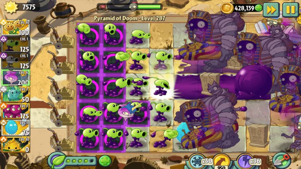 gameplay Goo Peashooter (dok. PopCap Games/Plants vs. Zombies 2)