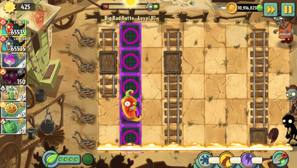 gameplay Jalapeno (dok. PopCap Games/Plants vs. Zombies 2)
