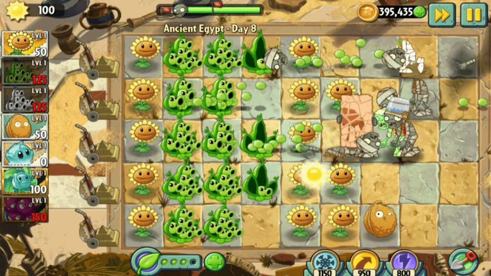 gameplay Pea Pod (dok. PopCap Games/Plants vs. Zombies 2)