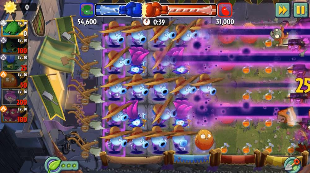 gameplay Shadow Peashooter (dok. PopCap Games/Plants vs. Zombies 2)