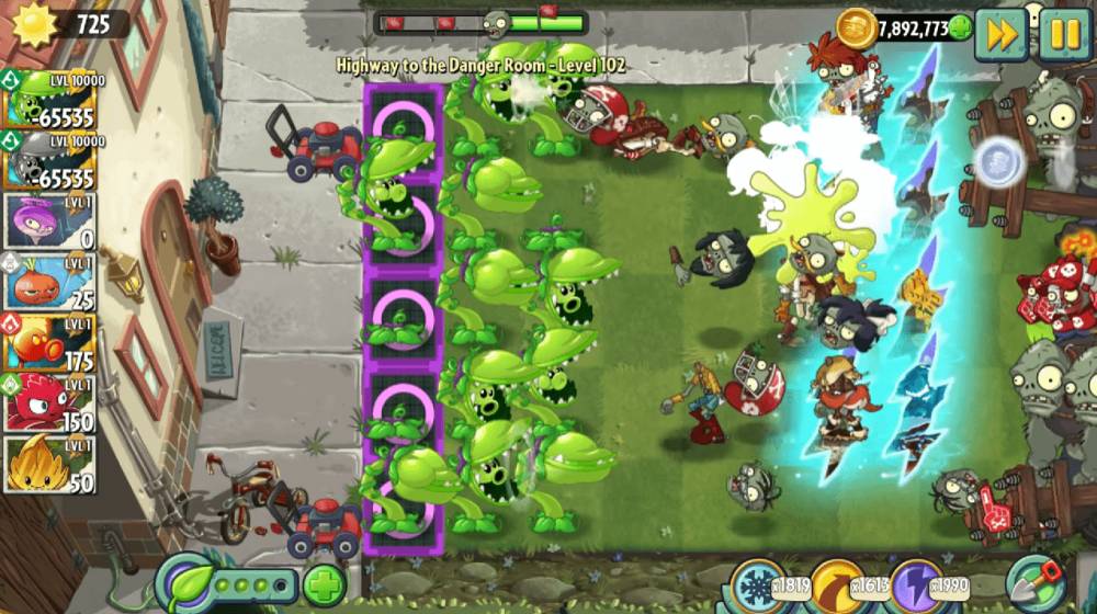 gameplay Snap Pea (dok. PopCap Games/Plants vs. Zombies 2)