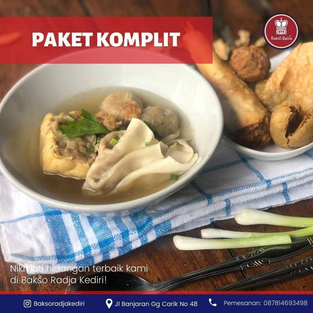 Nikmatnya bakso Radja di Kediri. Instagram.com/ @baksoradjakediri