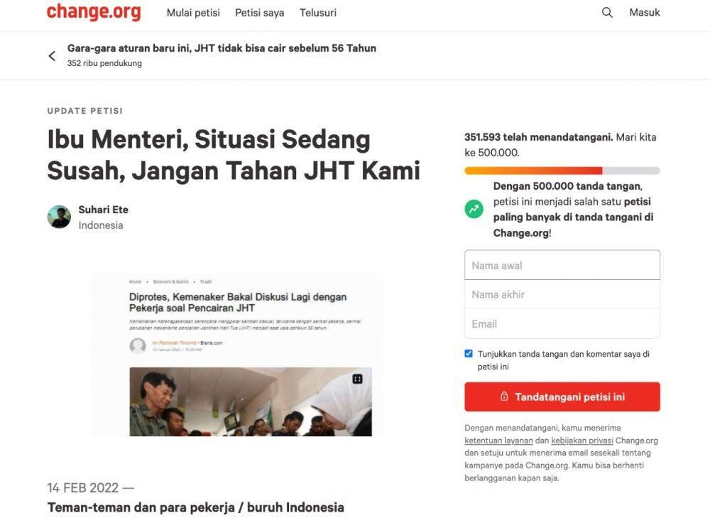 Menaker Didesak Cabut Aturan JHT yang Ditahan Sampai Usia 56 Tahun