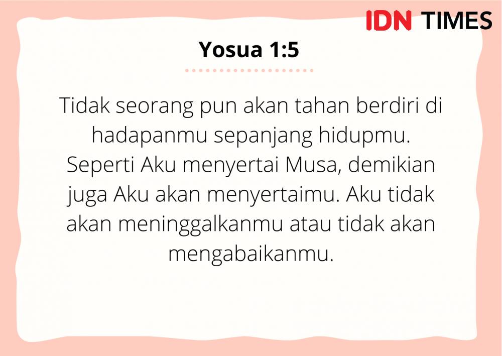 Ilustrasi Yosua 1:5 (IDN Times/Cynthia Nanda Irawan)