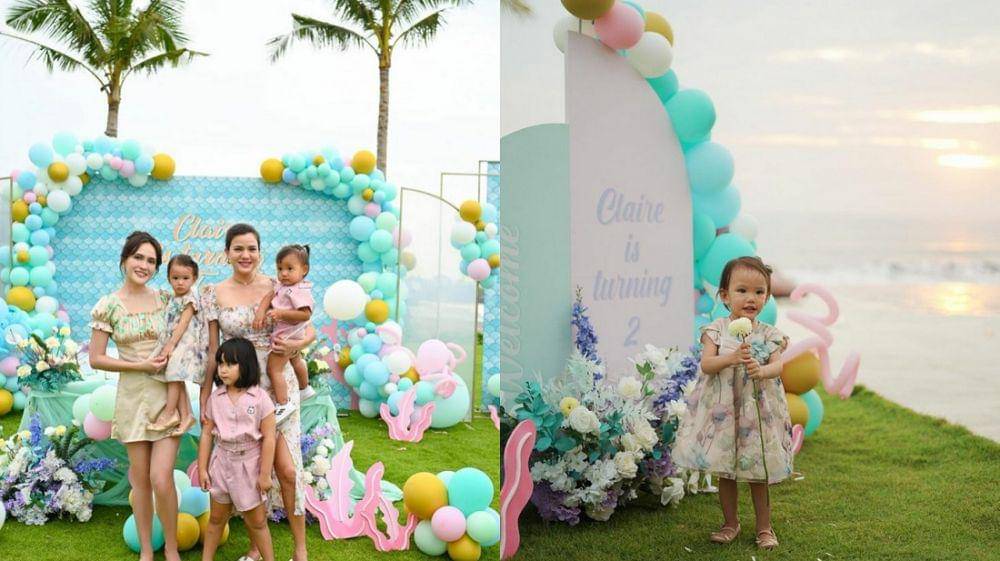 kolase potret kemeriahan ultah Claire di Bali (instagram.com/shandyaulia l instagram.com/shandyaulia)