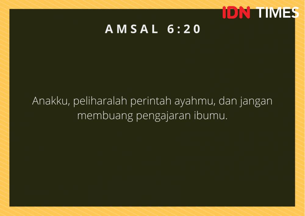 Ilustrasi Amsal 6:20 (IDN Times/Cynthia Nanda Irawan)