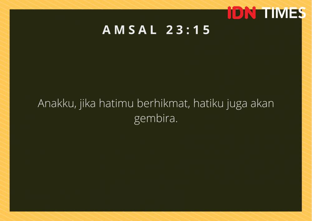 Ilustrasi Amsal 23:15 (IDN Times/Cynthia Nanda Irawan)