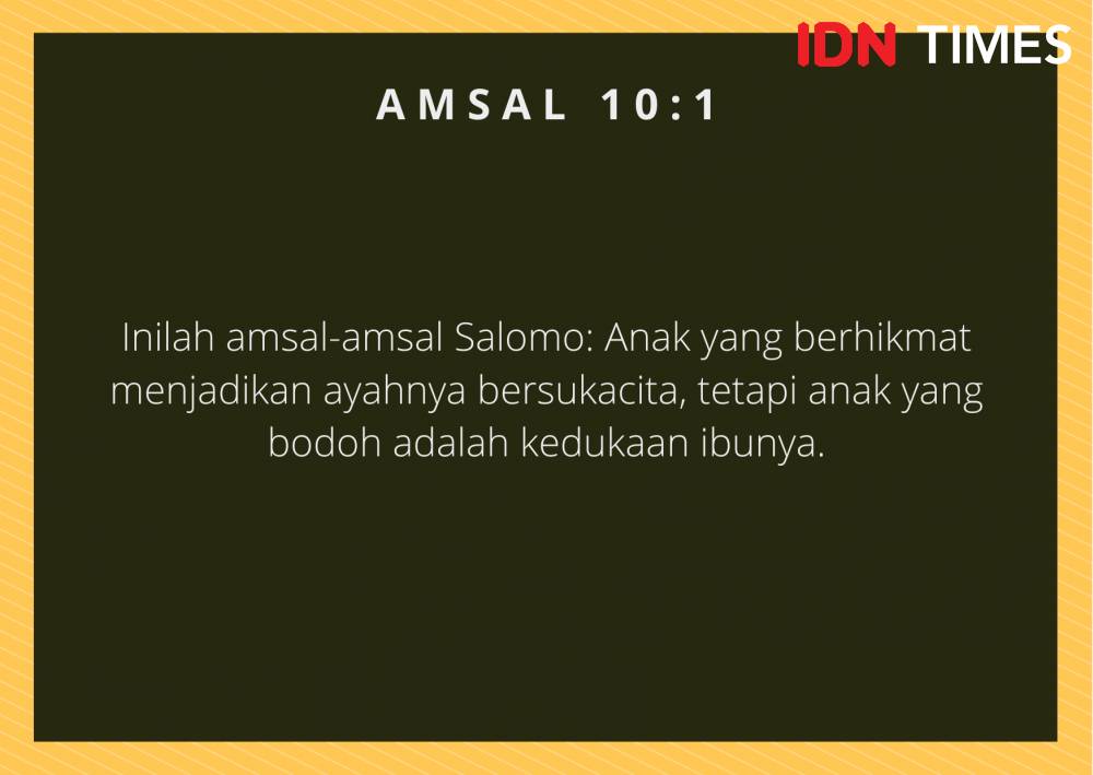 Ilustrasi Amsal 10:1 (IDN Times/Cynthia Nanda Irawan)